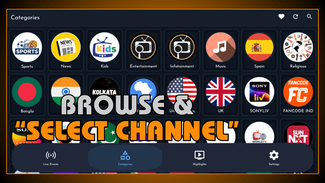 Browse and Select a Channel