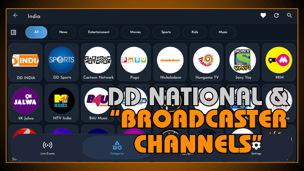 DD National and Government Broadcaster Channels