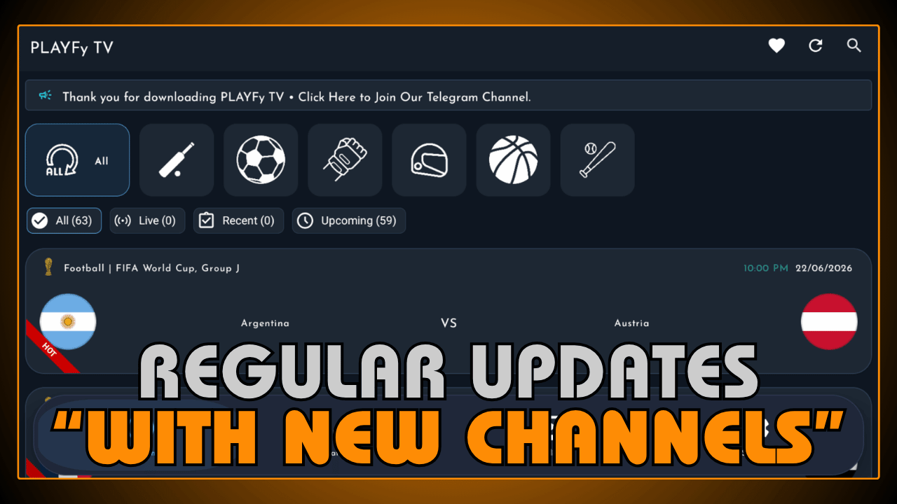 Free Regular Updates with New Channels