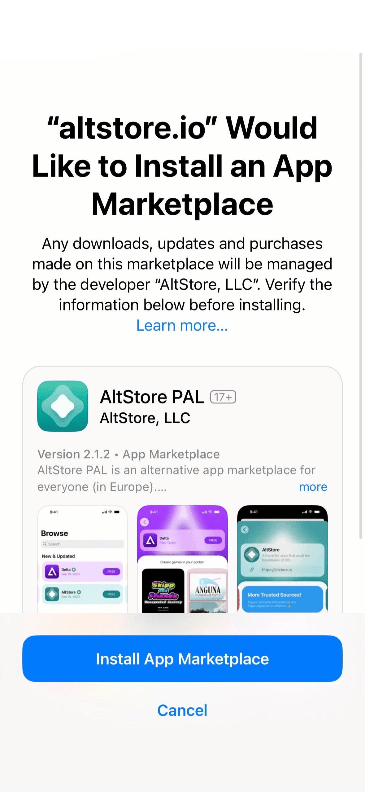 Install AltStore on iPhone