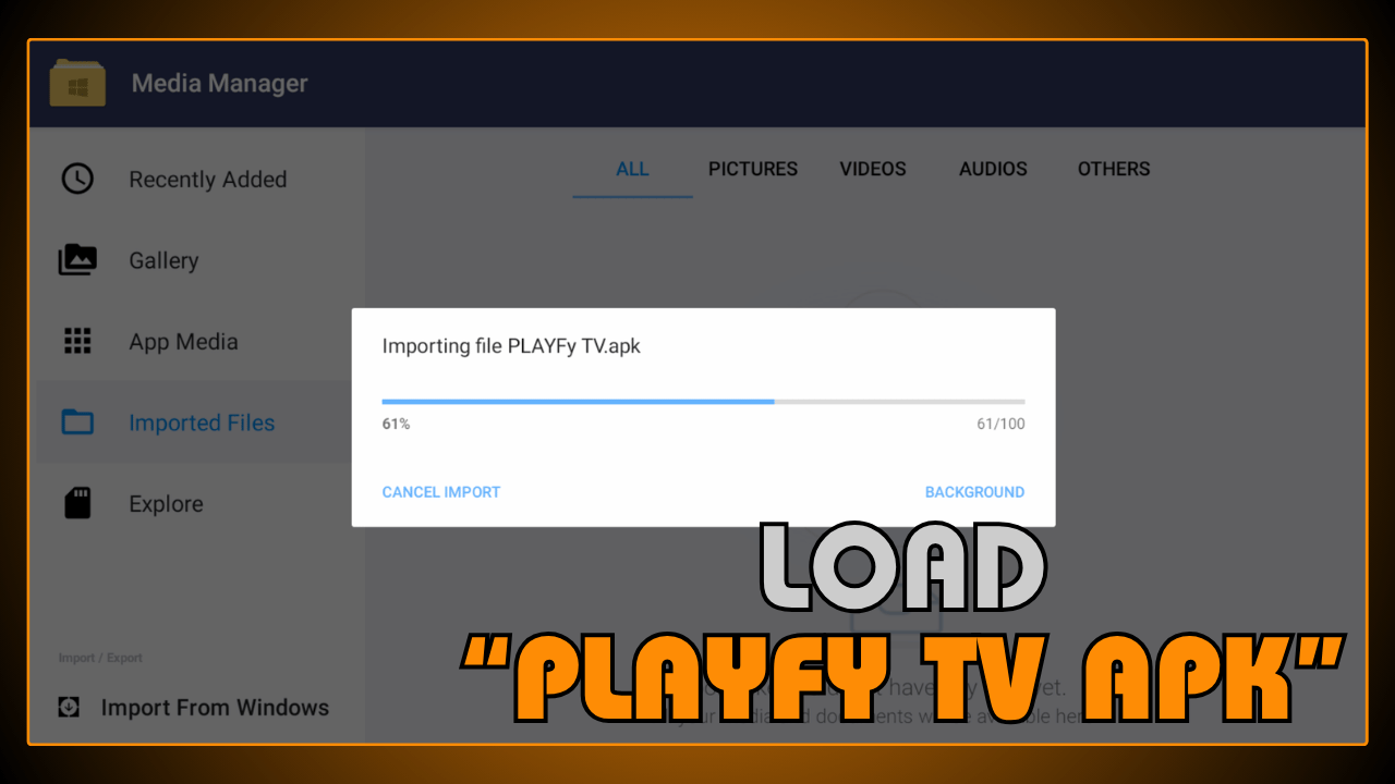 Load PLAYFy TV APK