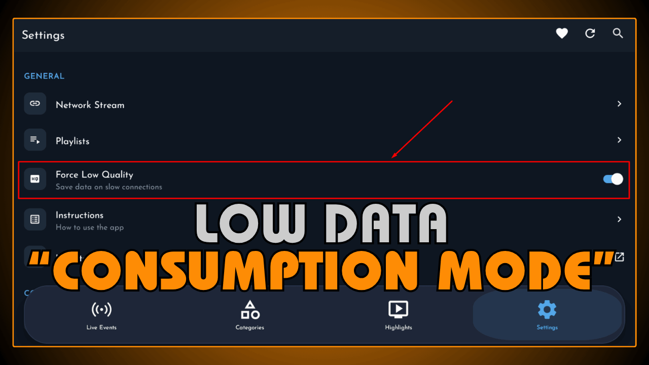 Low Data Consumption Mode