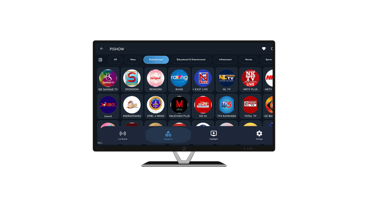 Indian Entertainment Channels on Android TV