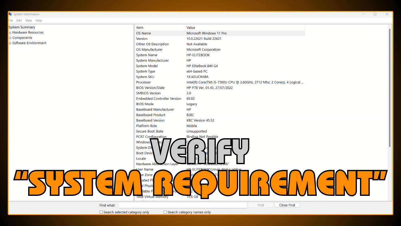 Verify System Requirements